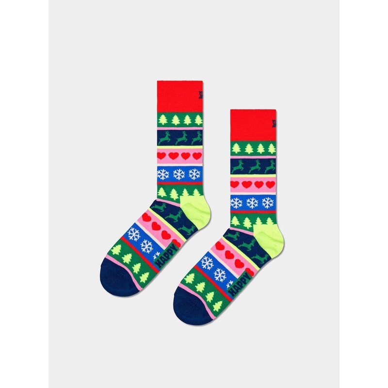 Happy Socks Christmas Stripe (red)červená