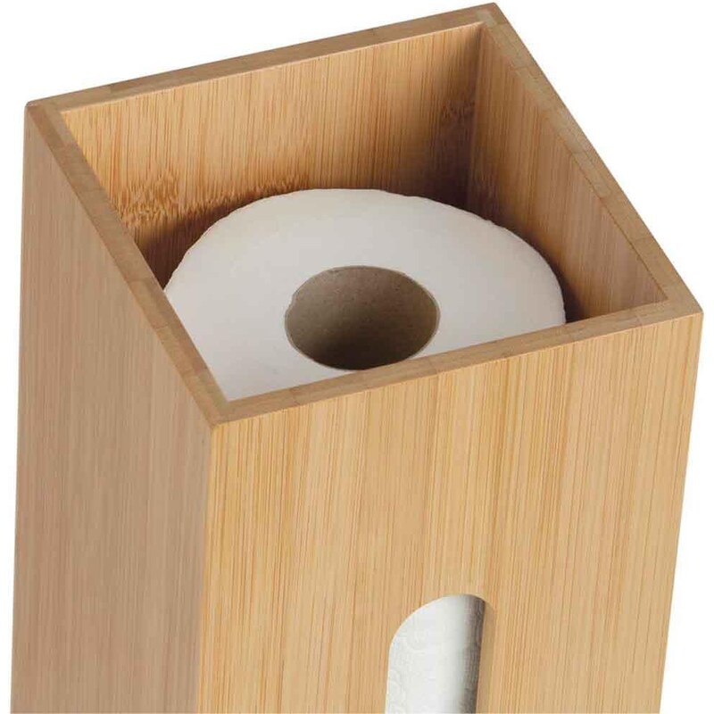 Andrea House, Bambusový úložný box na toaletní papír Roll Holder | béžový, přírodní