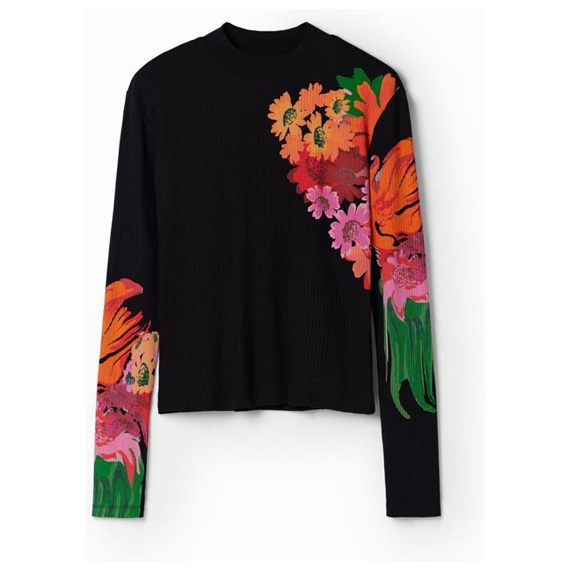 svetr Desigual Flower negro