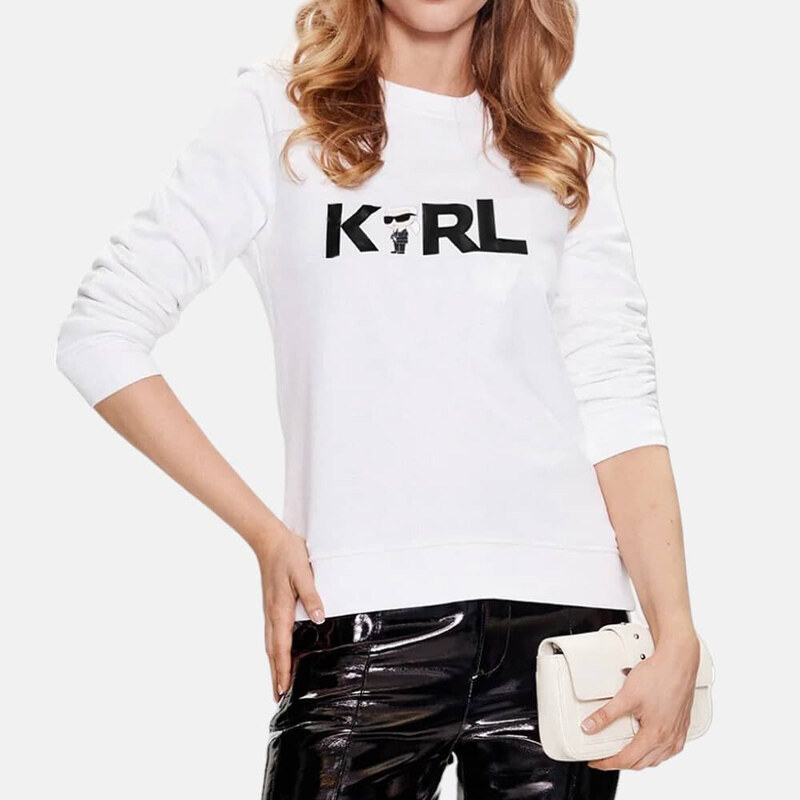 Dámská bílá mikina Karl Lagerfeld Ikonik 55629