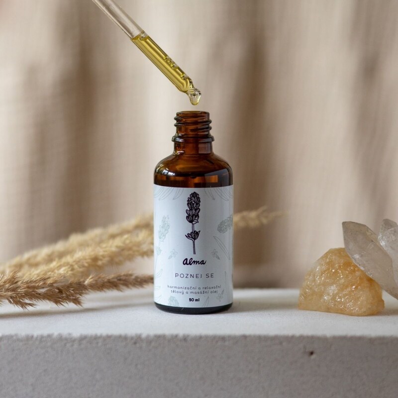 Relaxační tělový a masážní olej „Poznej se“ 50ml | Alma