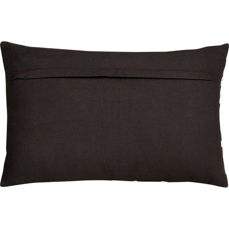 Hoorns Černobílý bavlněný polštář Anete 40 x 60 cm