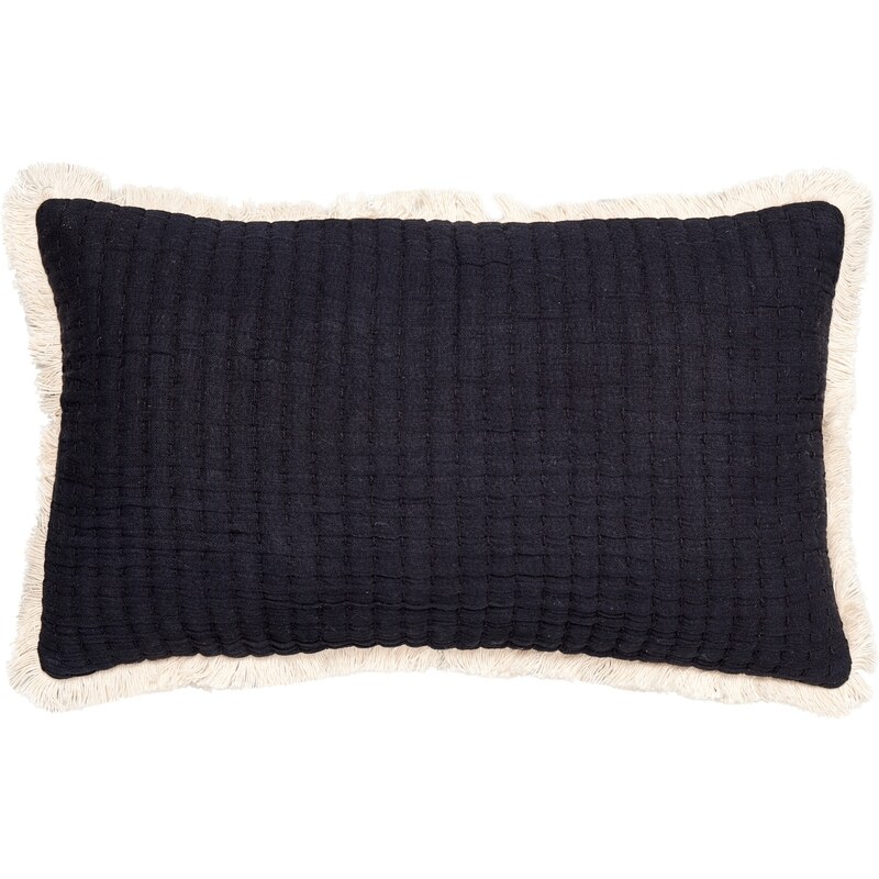 Hoorns Černý bavlněný polštář Blanid 40 x 60 cm