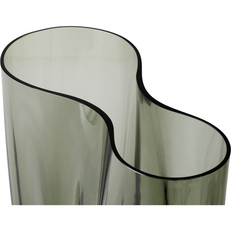Audo CPH Kouřově zelená skleněná váza AUDO AER 33 cm