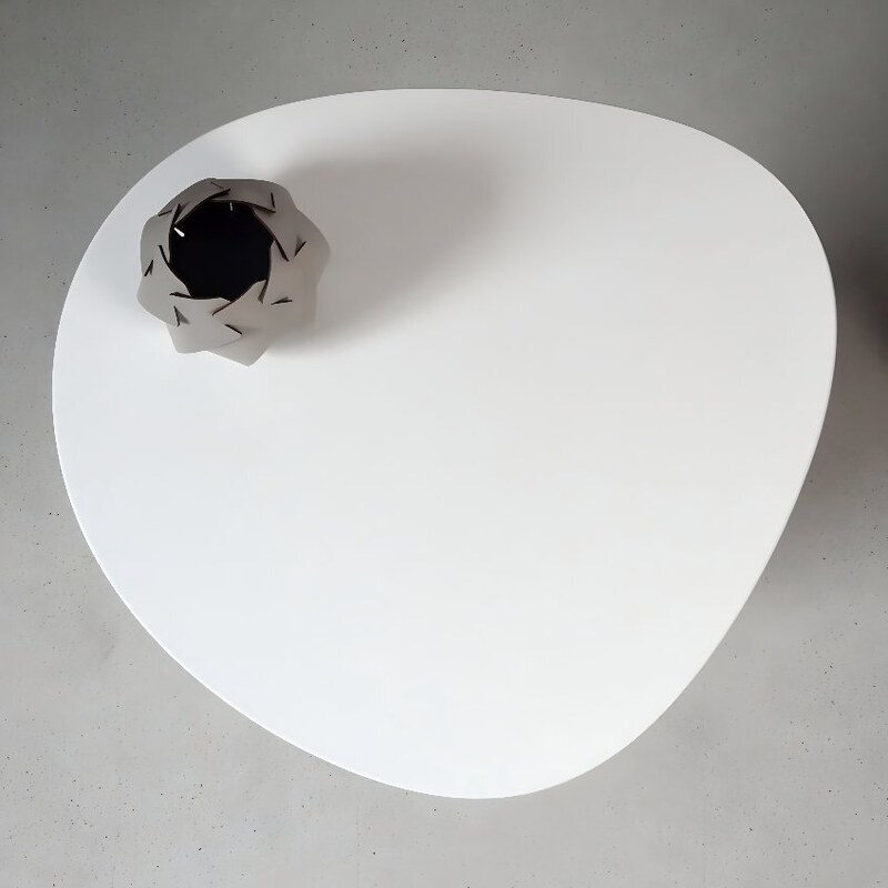 Béžový lakovaný odkládací stolek RAGABA CELLS 50 x 50 cm