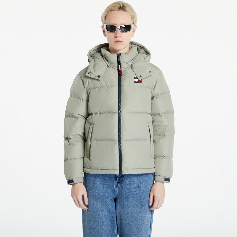 Tommy Hilfiger Dámská péřová bunda Tommy Jeans Alaska Puffer Gray