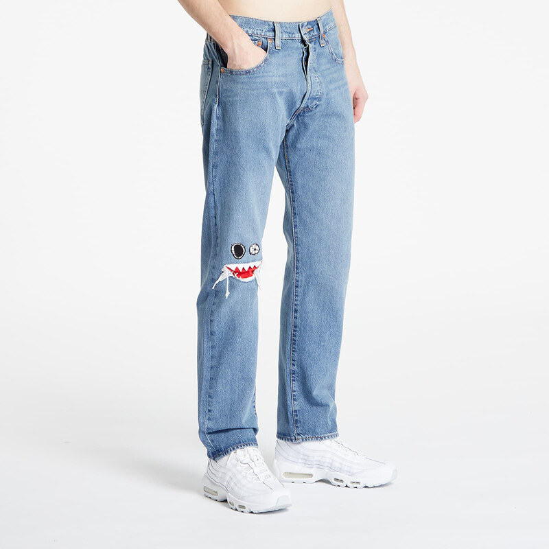 Pánské džíny Levi's Skate 501 Jeans Shredded Blue