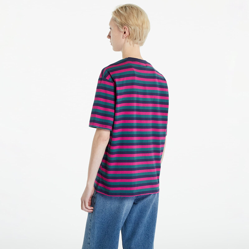 Pánské tričko GUESS Horizontal Stripe Tee Cave Blue Multi