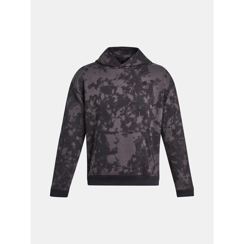 Under Armour Mikina Curry Acid Wash Hoodie-GRY - Pánské