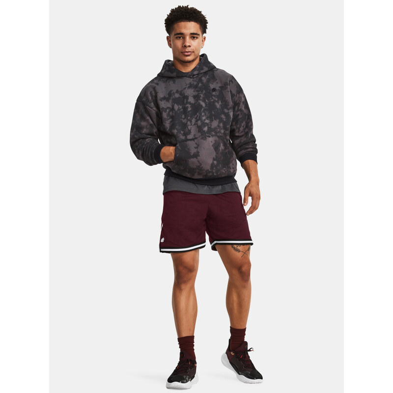 Under Armour Mikina Curry Acid Wash Hoodie-GRY - Pánské