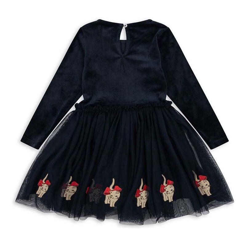 Dívčí šaty Konges Sløjd tmavomodrá barva, mini