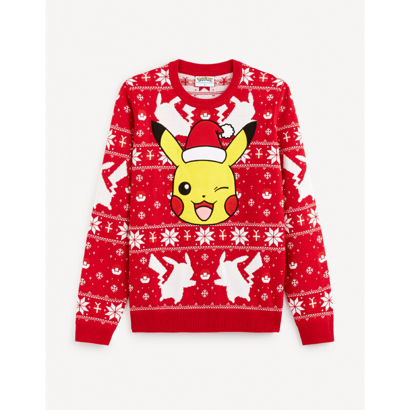 Celio Vánoční svetr Pokémon - Pánské