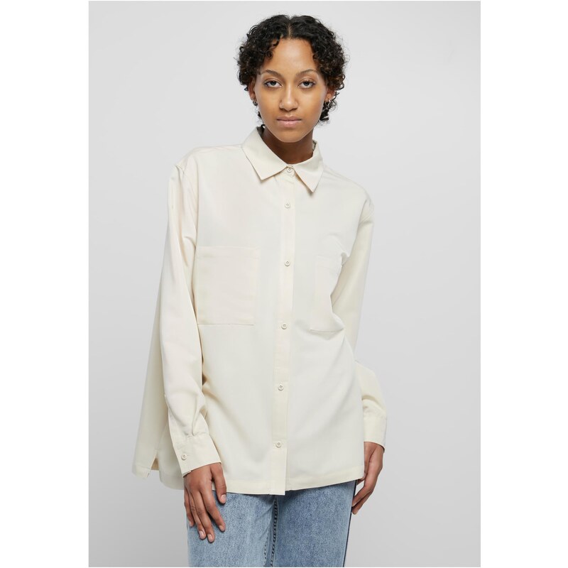 Urban Classics Dámská oversized keprová košile písková