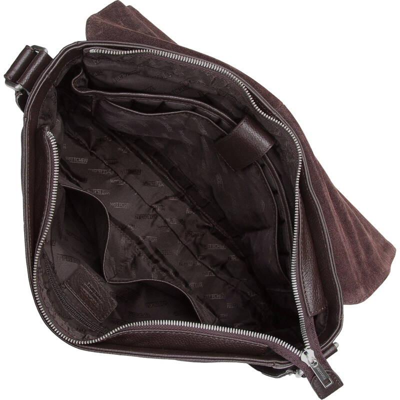 Kožená pánská taška na notebook 11"/12" s kapsou Wittchen, hnědá, přírodní kůže