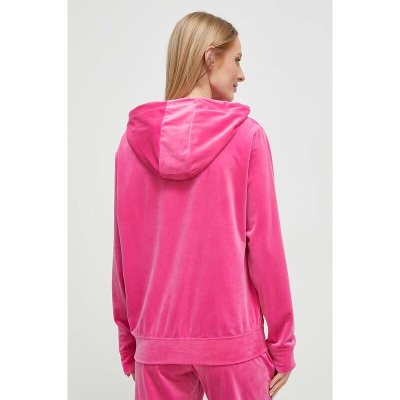 Mikina Guess COUTURE dámská, růžová barva, s kapucí, V4RQ25 KBXI2