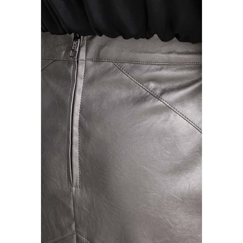 Sukně Dkny stříbrná barva, mini, pouzdrová, P3JNUV09