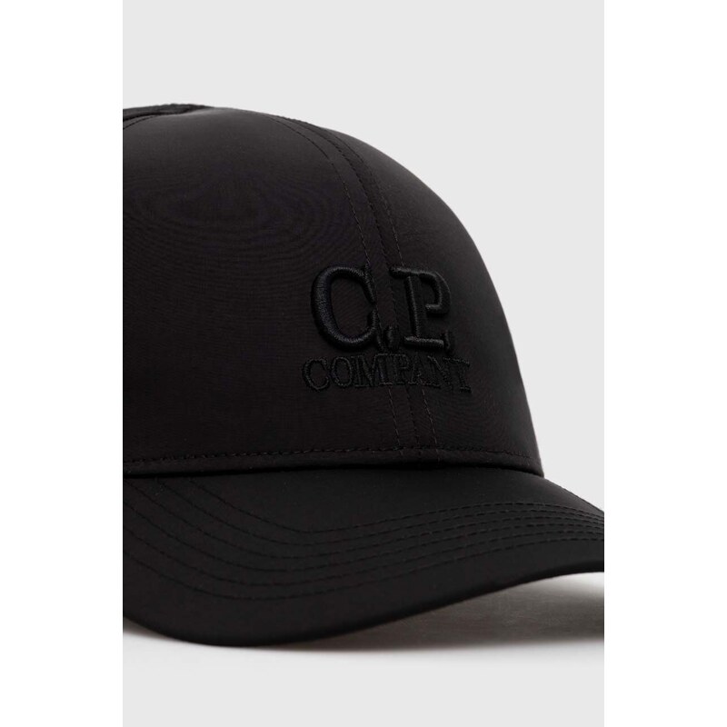 Kšiltovka C.P. Company Baseball Cap černá barva, s aplikací, 15CMAC146A005904A