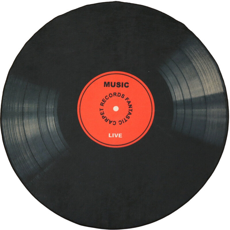 Mujkoberec Original Kusový koberec Vinylová deska - 150x150 (průměr) kruh cm