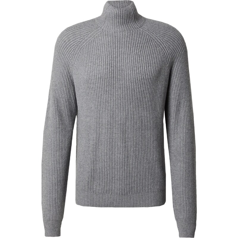 DAN FOX APPAREL Svetr Kadir šedý melír