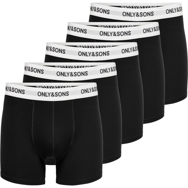 Only & Sons Boxerky Fitz černá / bílá