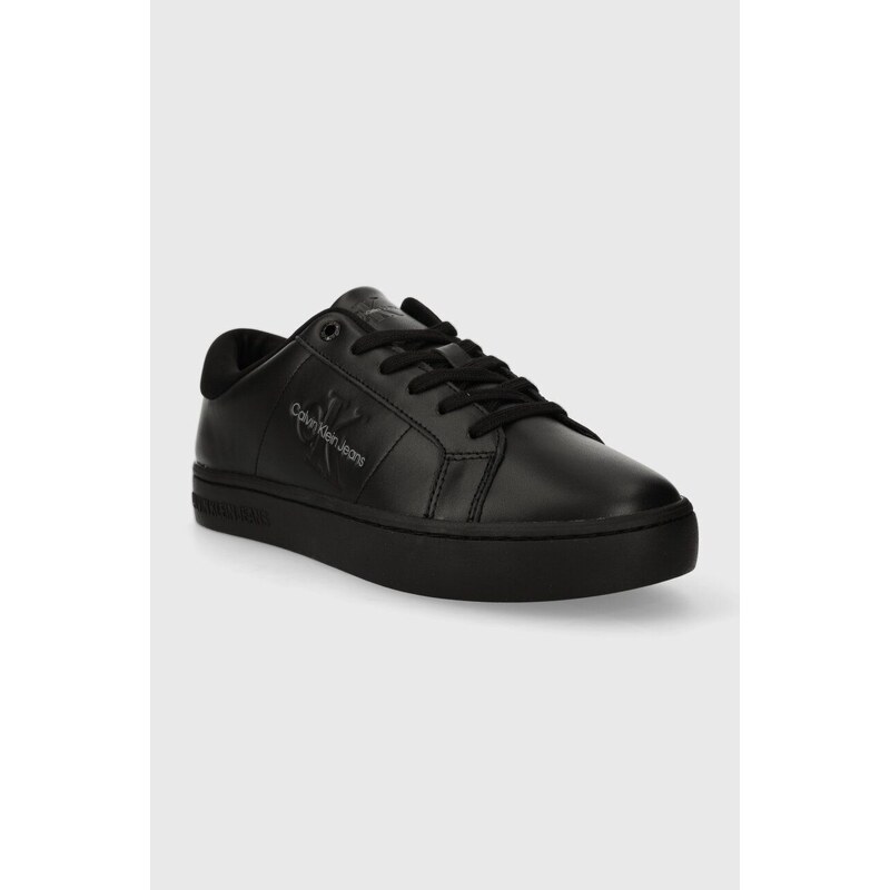 Kožené sneakers boty Calvin Klein Jeans CLASSIC CUPSOLE LOW ML LTH černá barva, YM0YM00864