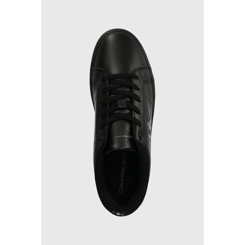 Kožené sneakers boty Calvin Klein Jeans CLASSIC CUPSOLE LOW ML LTH černá barva, YM0YM00864