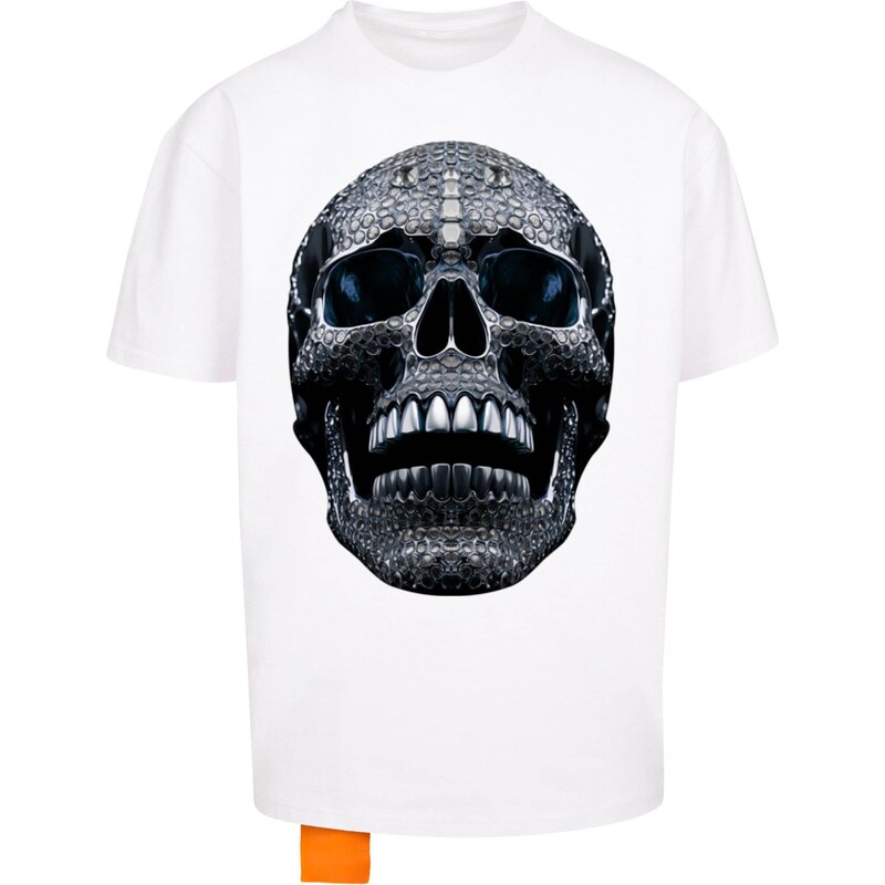Forgotten Faces Tričko Diamond Skull modrá / antracitová / režná