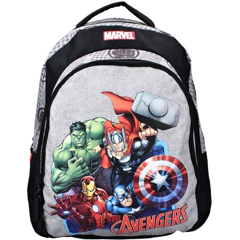 Vadobag Dětský batoh s přední kapsou pro školáky Avengers - Marvel