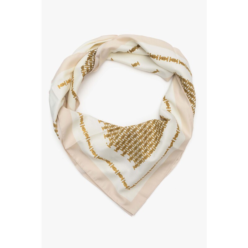 Women's Beige & Gold Nautical Neckerchief Estro ER00113478