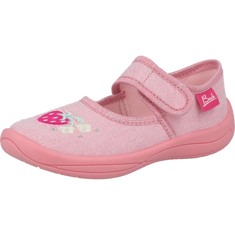 BECK Baleríny Little Strawberry pastelově zelená / pink / růžová