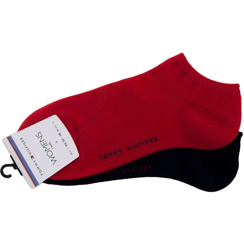 Tommy Hilfiger Woman's 2Pack Socks 343024001 Red/Navy Blue