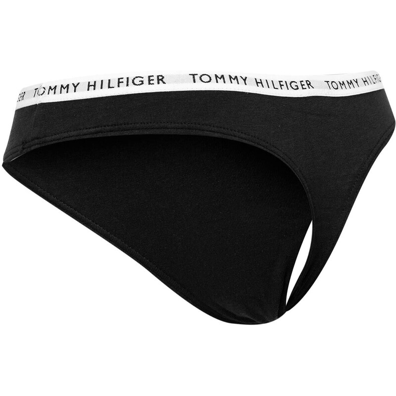 3PACK dámská tanga Tommy Hilfiger černá