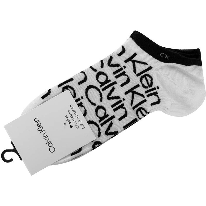 2PACK ponožky Calvin Klein nízké bílé (701218714 002)