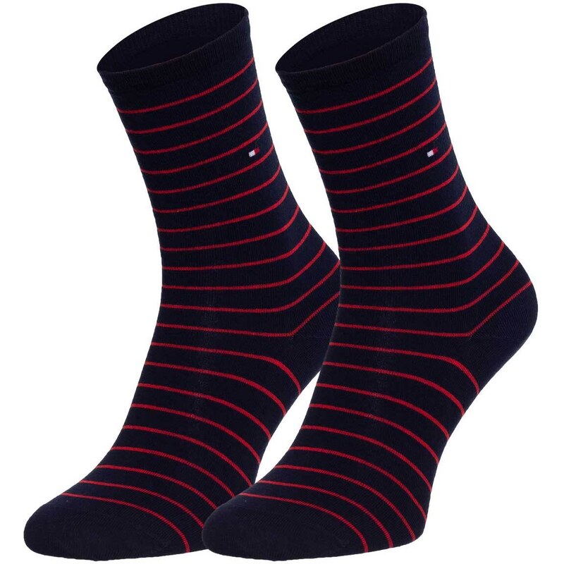 Tommy Hilfiger Woman's 2Pack Socks 100001494007 Navy Blue/Red