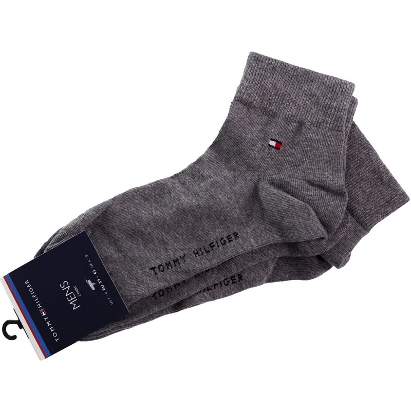 Pánské ponožky Tommy Hilfiger Tommy_Hilfiger_Socks_342025001758_2Pack_Grey