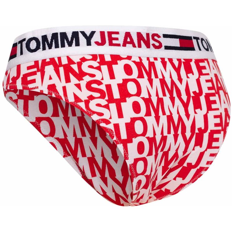 Tommy Hilfiger Jeans Bílo-červené dámské vzorované kalhotky Tommy Jeans - Dámské