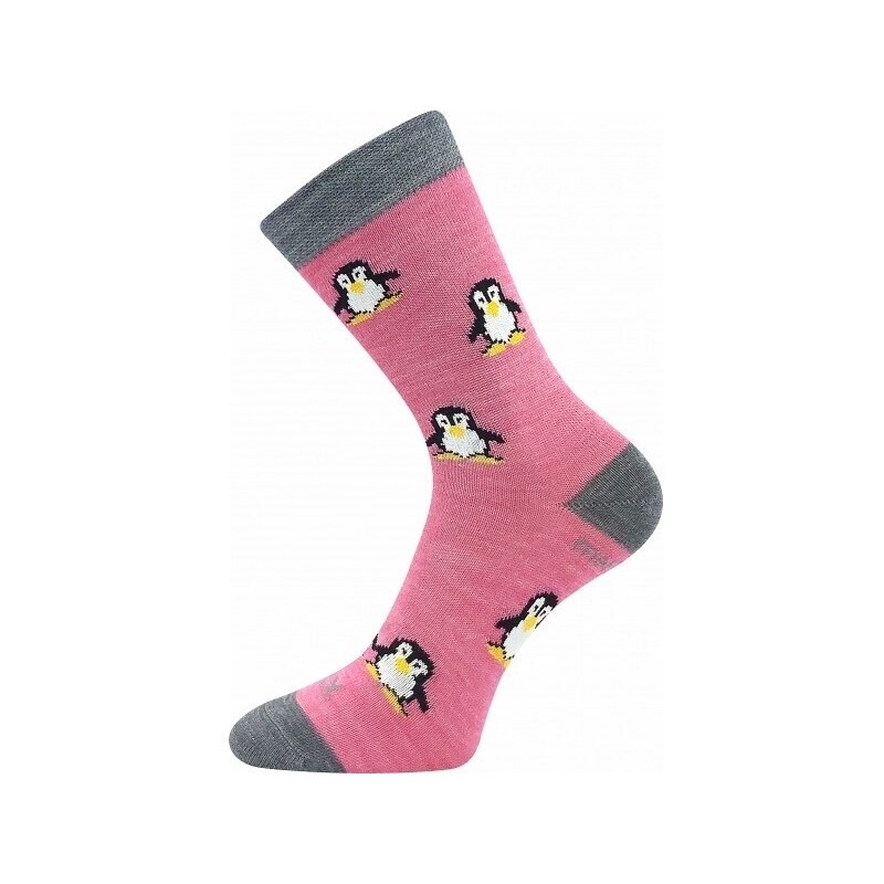 PENGUINIK teplé veselé merino ponožky VoXX 87823042
