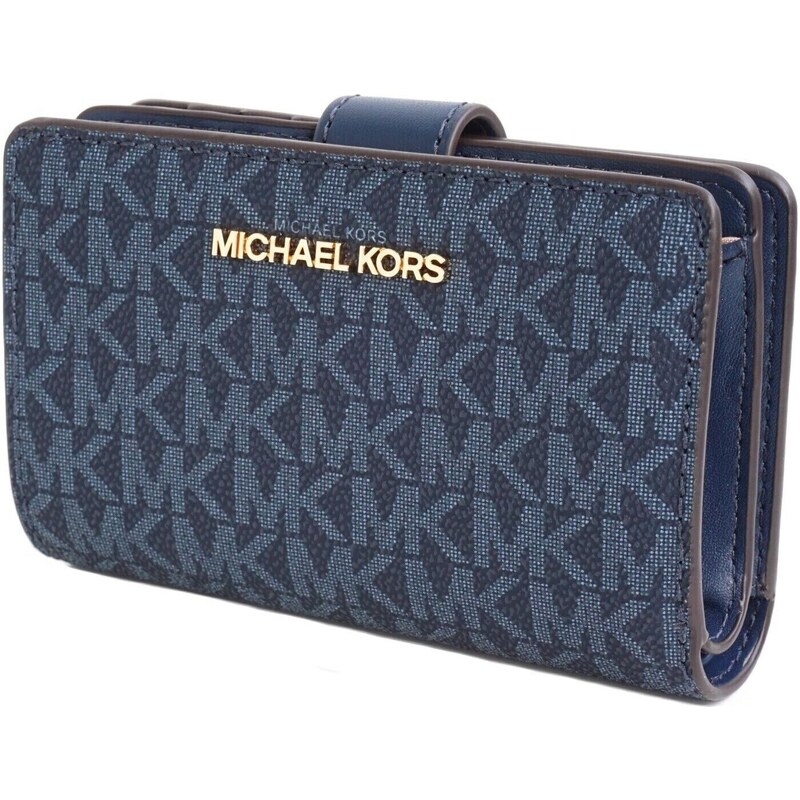 Peněženka Michael Kors Bifold medium logo navy modrá