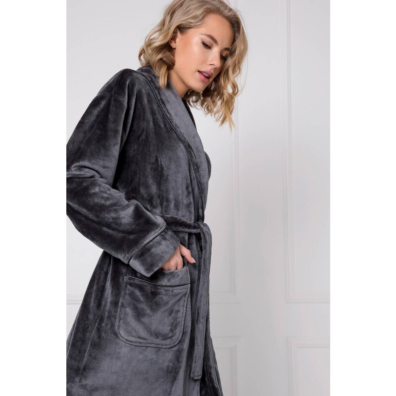 Bathrobe Aruelle Eve Bathrobe XS-2XL dark grey 090