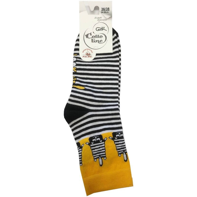 Gatta G44.01N Cottoline girls' socks patterned 33-38 orange 270