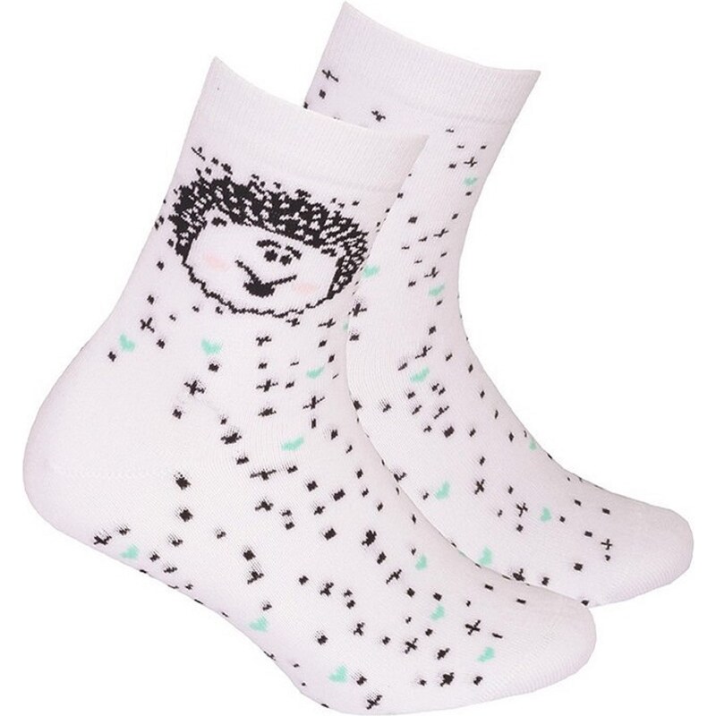 Gatta G34.01N Cottoline girls' socks patterned 27-32 white 232