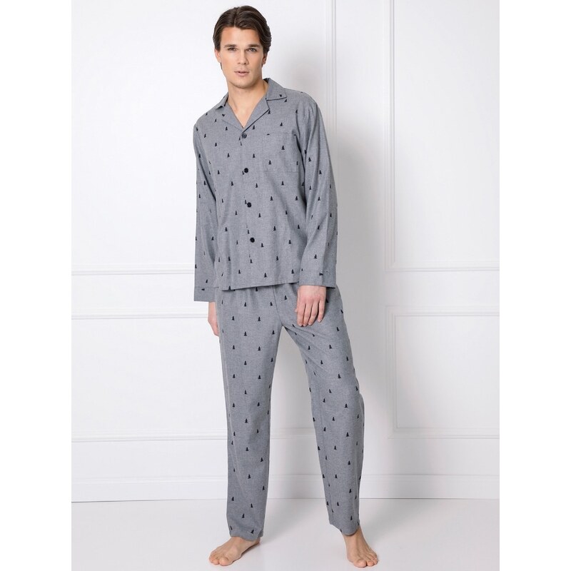 Pyjamas Aruelle Elis Long L/R S-2XL men's grey melange