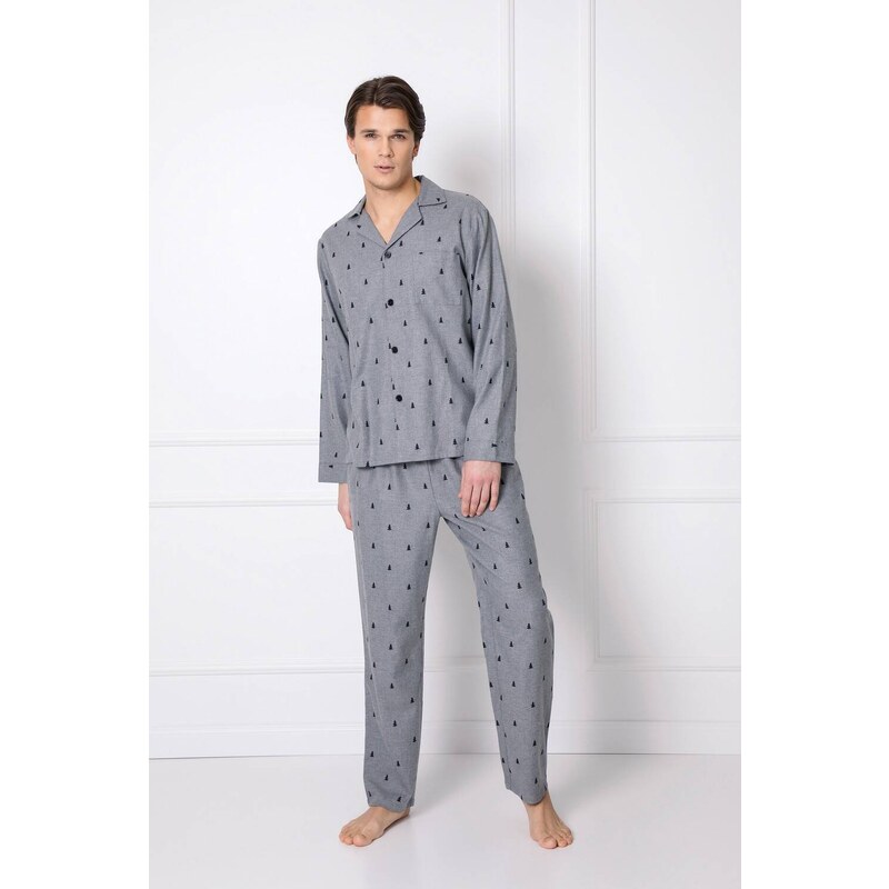 Pyjamas Aruelle Elis Long L/R S-2XL men's grey melange