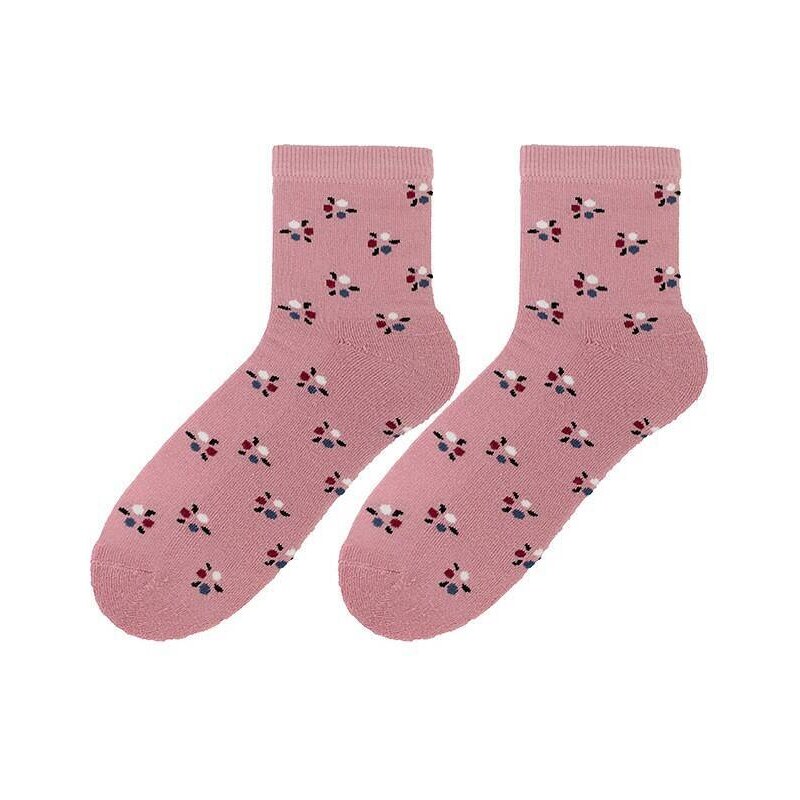 Bratex D-005 Women Women's Winter Terry Socks Pattern 36-41 pink 011