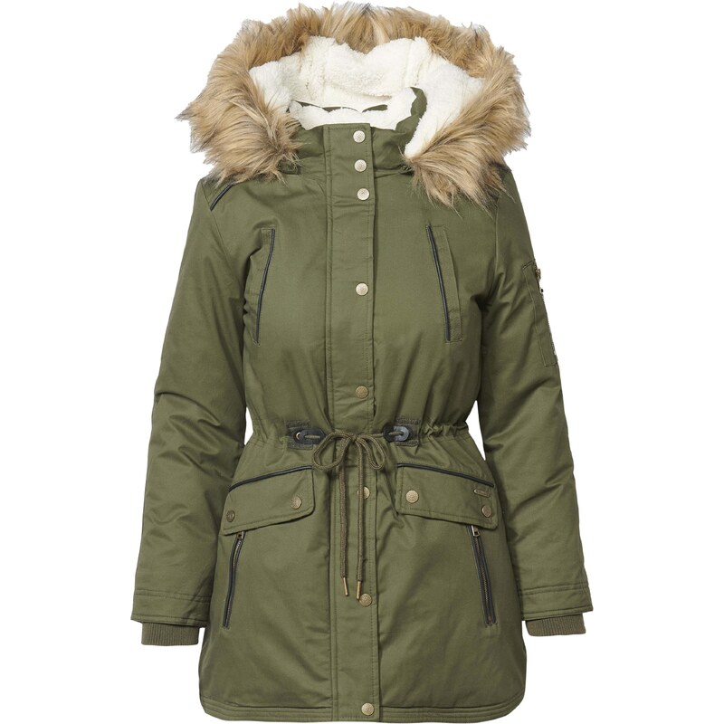 KOROSHI Přechodová parka khaki