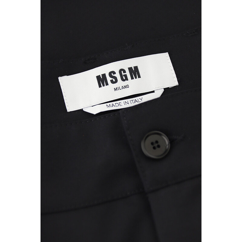 MSGM Kalhoty pro muže, Černá, Panenská vlna, 2024, 48 50 52
