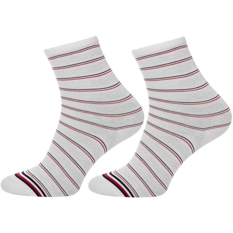 Sada dámských ponožek v bílé barvě Tommy Hilfiger Short Sock 2P Pr - Dámské