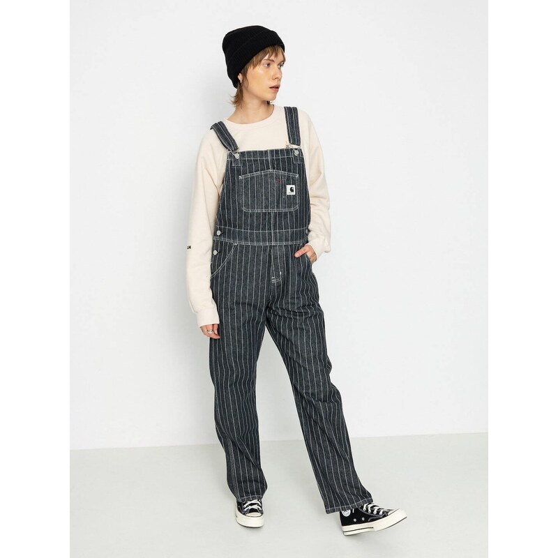 Carhartt WIP Orlean Bib (orlean stripe/black/white)černá