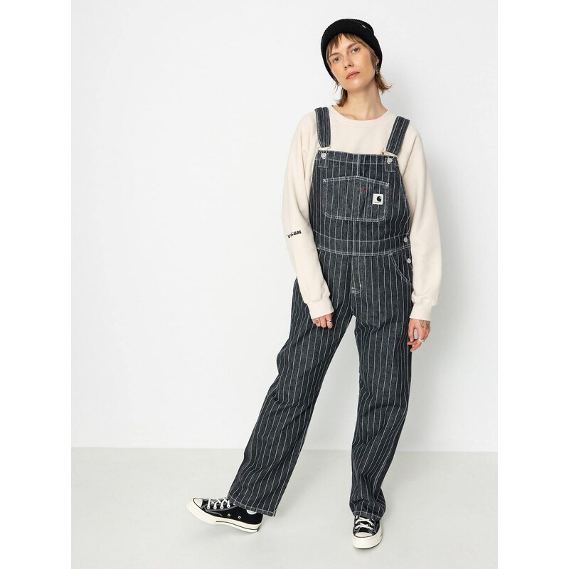 Carhartt WIP Orlean Bib (orlean stripe/black/white)černá