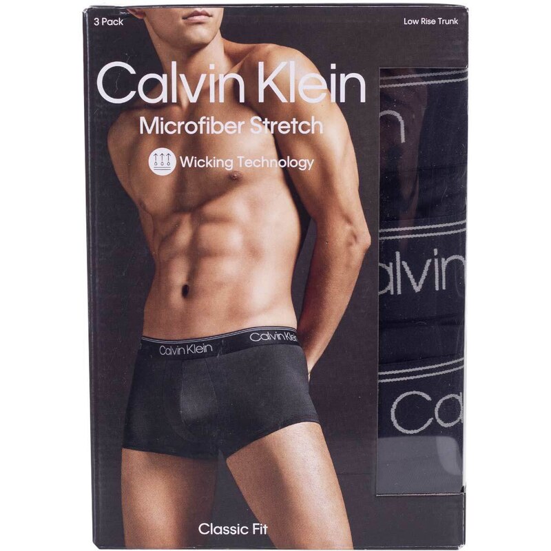 3PACK pánské boxerky Calvin Klein černé